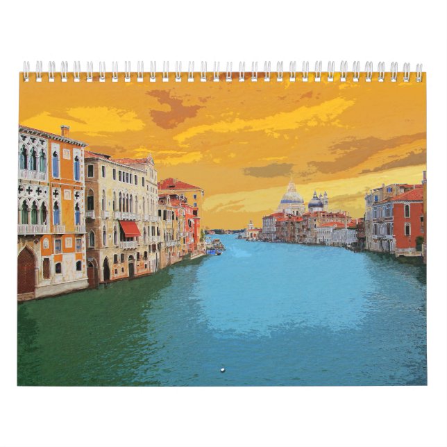 Venice Italy Waterway Building Architecture #13 Calendar (Cover)