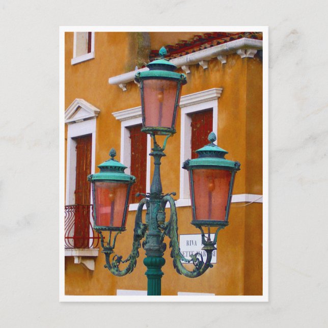 venice lamp post postcard (Front)