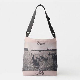 Venice landscape in a monochromatic image crossbody bag