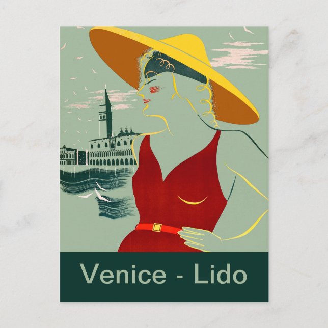 Venice, Lido Postcard (Front)
