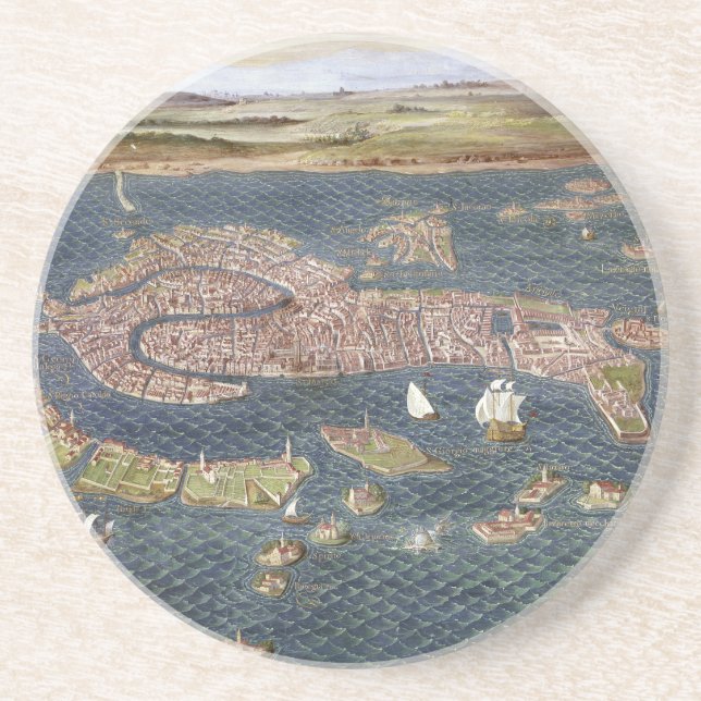 VENICE: MAP, 16TH CENTURY COASTER (Front)