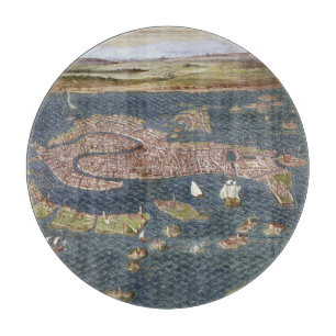 VENICE: MAP, 16TH CENTURY CUTTING BOARD