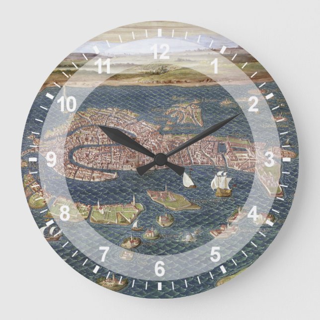 VENICE: MAP, 16TH CENTURY LARGE CLOCK (Front)