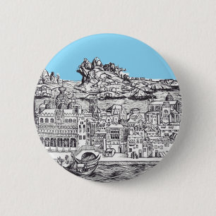 Venice medieval city in Italy 6 Cm Round Badge