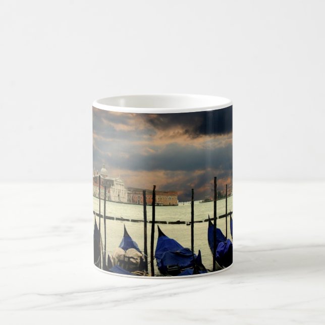 Venice Nature Scene Water Boat Coffee Mug (Center)