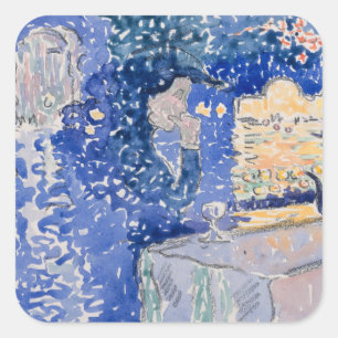 Venice Night of the Festival of the Redeemer Square Sticker