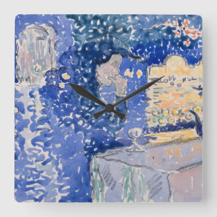 Venice Night of the Festival of the Redeemer Square Wall Clock