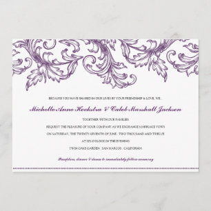 Venice (Purple) Wedding Invitation