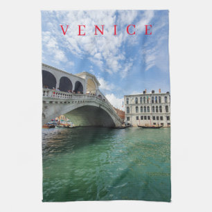 Venice Rialto Bridge tea towel