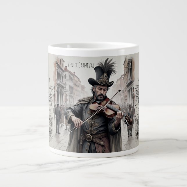Venice Rome , Venice Carnival Charm, Vacation Large Coffee Mug (Front)