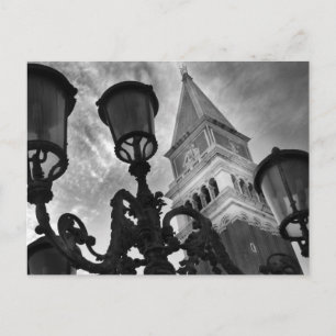 VENICE SAN MARCO TOWER & LIGHTS POSTCARD