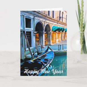 Venice Special Alley with Love Quote Holiday Card