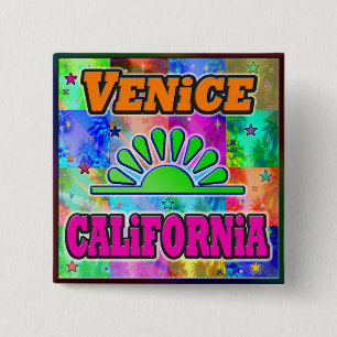 Venice Sun & Palms Button