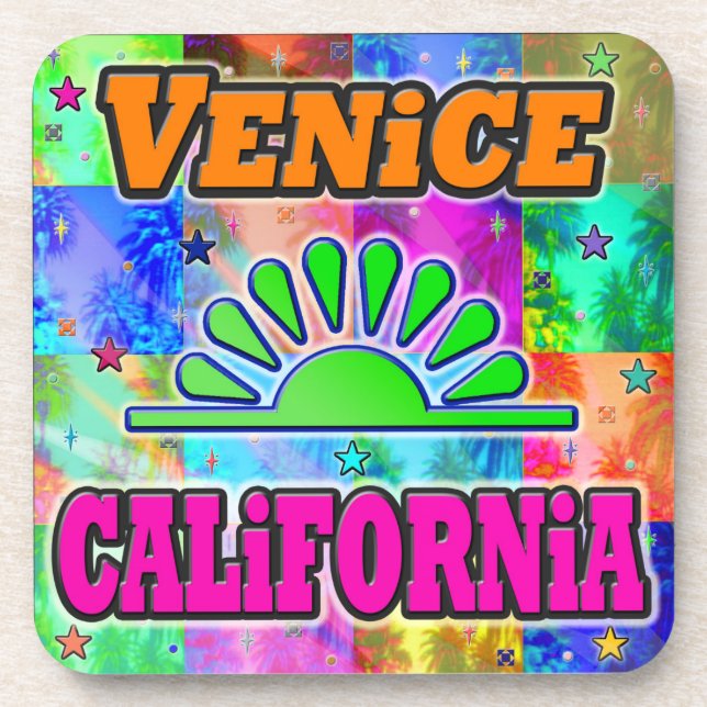 Venice Sun & Palms Coaster (Front)