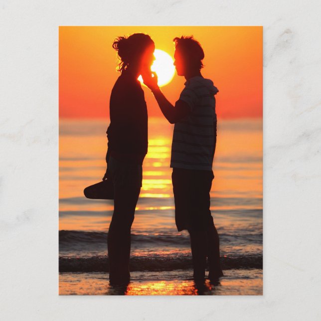 VENICE SUNSET AT LIDO BEACH POSTCARD (Front)