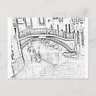 Venice-Taxi Postcard