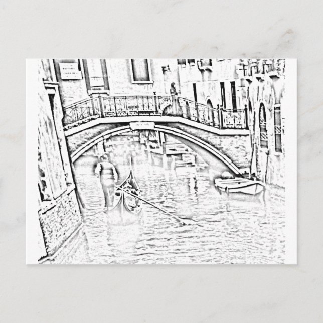 Venice-Taxi Postcard (Front)