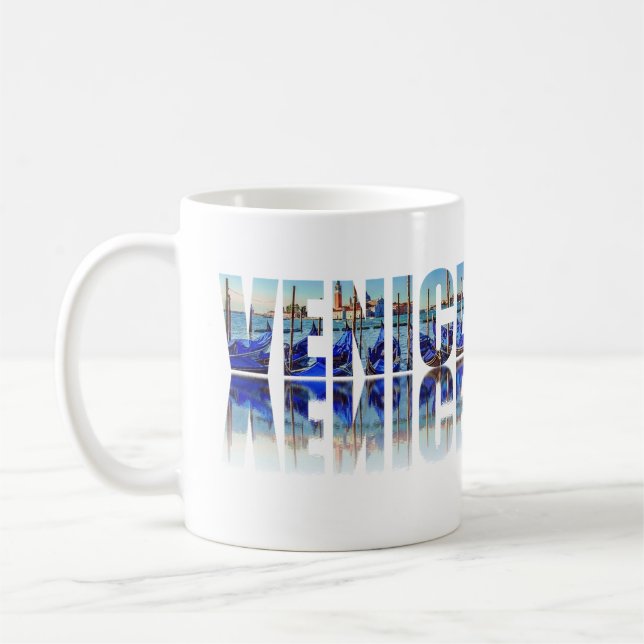 Venice text with reflection coffee mug (Left)