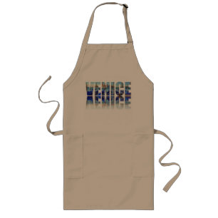 Venice text with reflection long apron