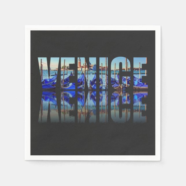 Venice text with reflection napkin (Front)