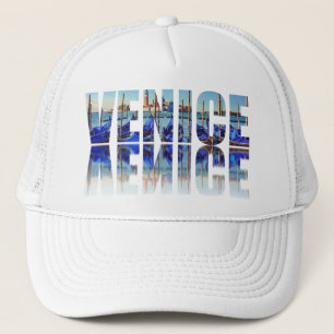 Venice text with reflection trucker hat