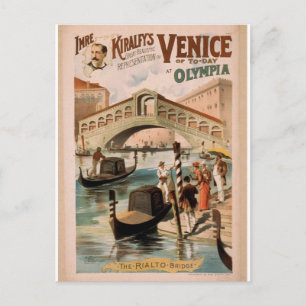 Venice, The Bride of the Sea, 'The Rialto Bridge' Postcard