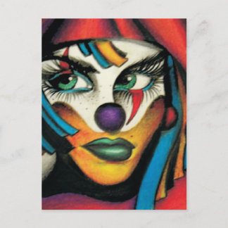 venice the clown postcard