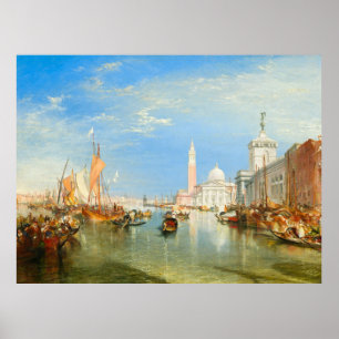 Venice. The Dogana and San Giorgio Maggiore Turner Poster