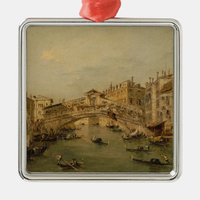 Venice The Rialto Metal Tree Decoration (Front)