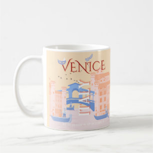 Venice Travel Art, Italy, Travel Art, Retro Coffee Mug