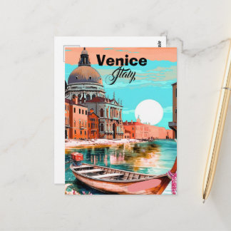 Venice Travel Postcard Art, Venice Postcard, Venic