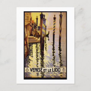 Venice Travel Poster Postcard