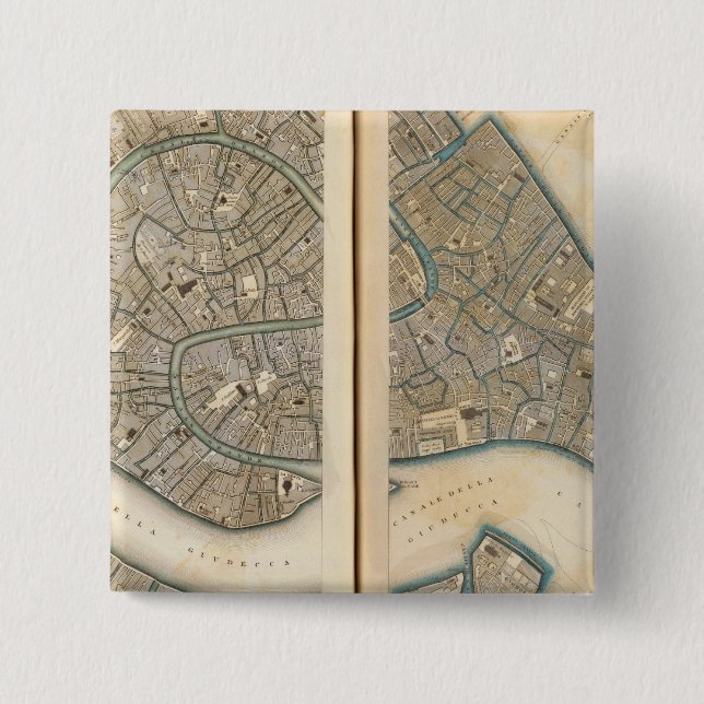 Venice Venezia Venedig 15 Cm Square Badge (Front)