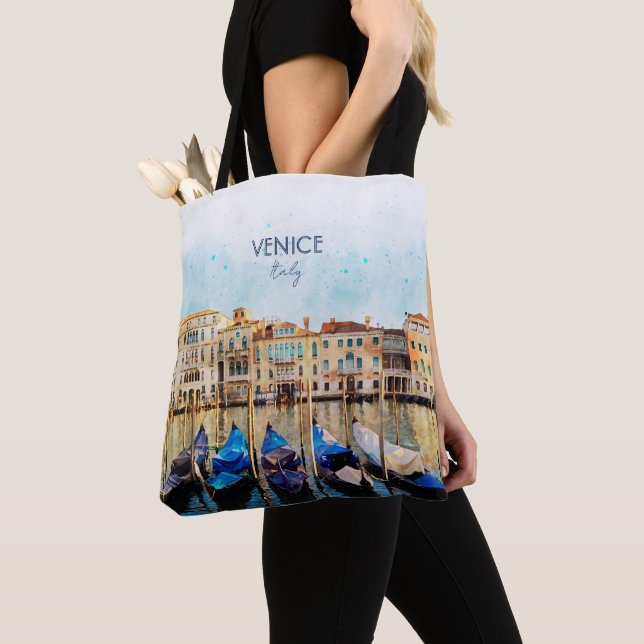 VENICE VENEZIA watercolor - Italy Travel souvenir Tote Bag (Close Up)