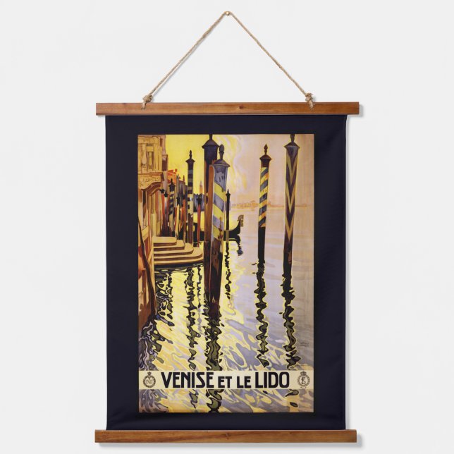 Venice (Venise) Vintage Travel Hanging Tapestry (Front)