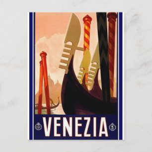 Venice Vintage Italian Poster Postcard