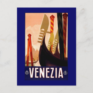 "Venice" Vintage Italian Travel Poster Postcard