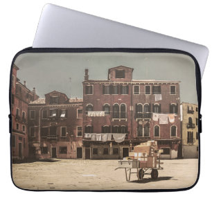 Venice vintage-style landscape laptop sleeve