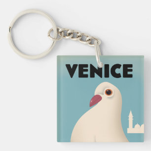 Venice Vintage style travel poster Mouse Pad Bever Key Ring