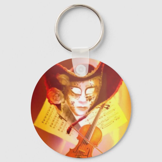 Venice Violinist  Keychain (Front)