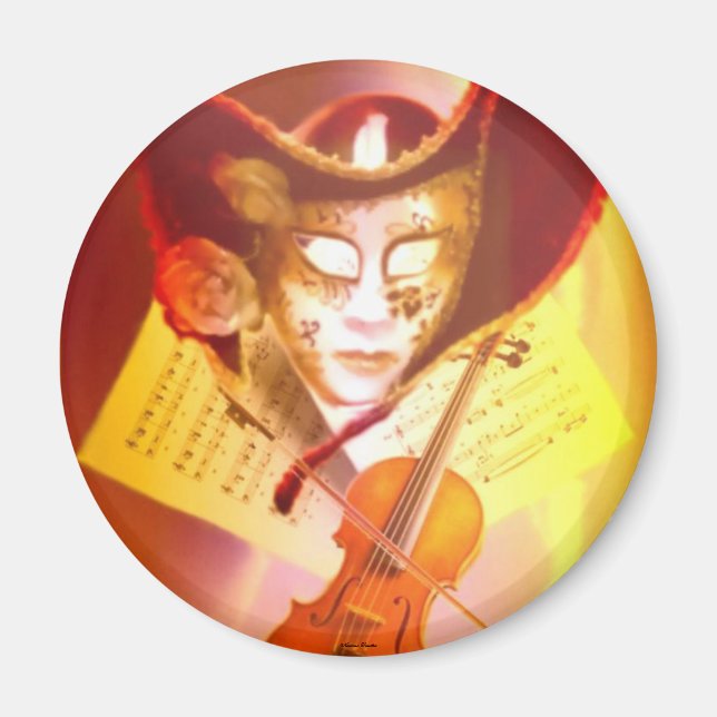 Venice Violinist Magnet (Front)