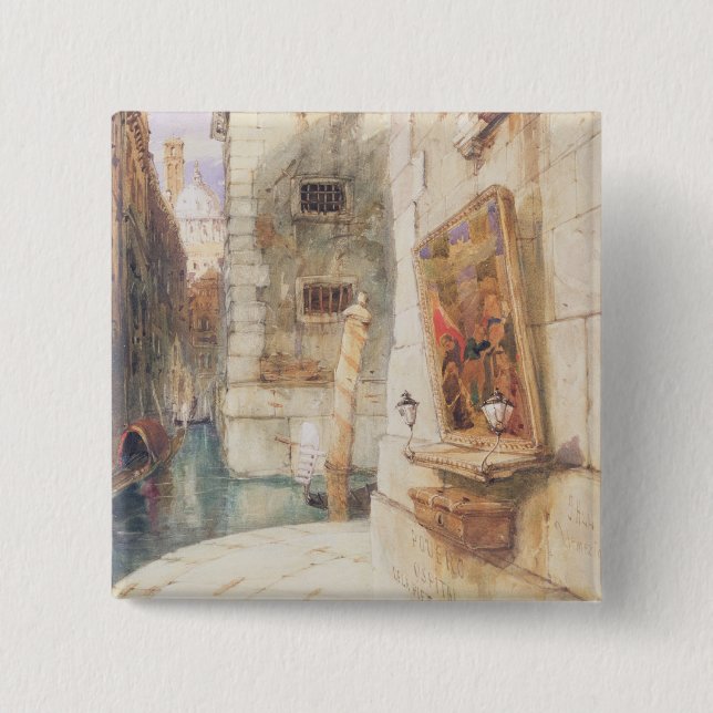 Venice (w/c) 15 cm square badge (Front)