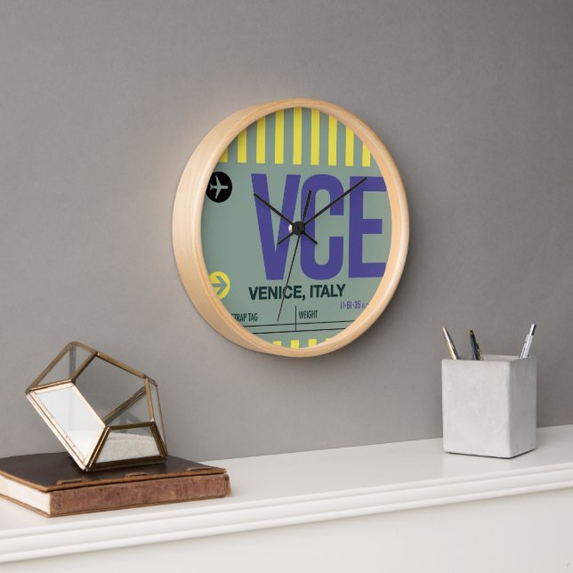 Venice Wall Clock – Time to Travel (Office)