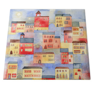 Venice Watercolor Ceramic Tile