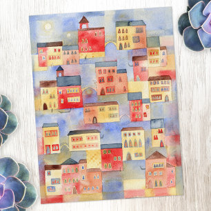Venice Watercolor Postcard