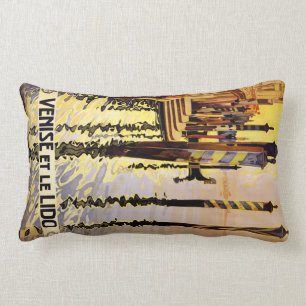 "Venise et le Lido" Italy vintage travel pillow