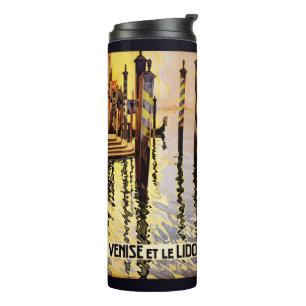 "Venise et le Lido" Italy vintage travel tumbler