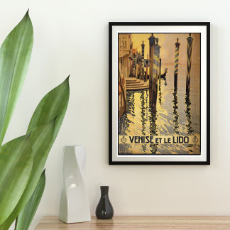 Venise et Le Lido Vintage Poster