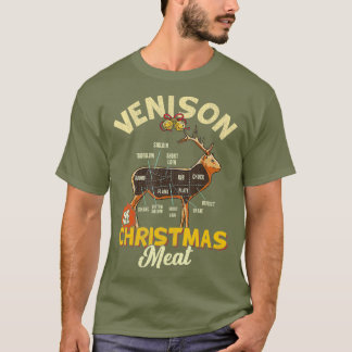 Venison Meat Chart The Christmas Meat Deer T-Shirt