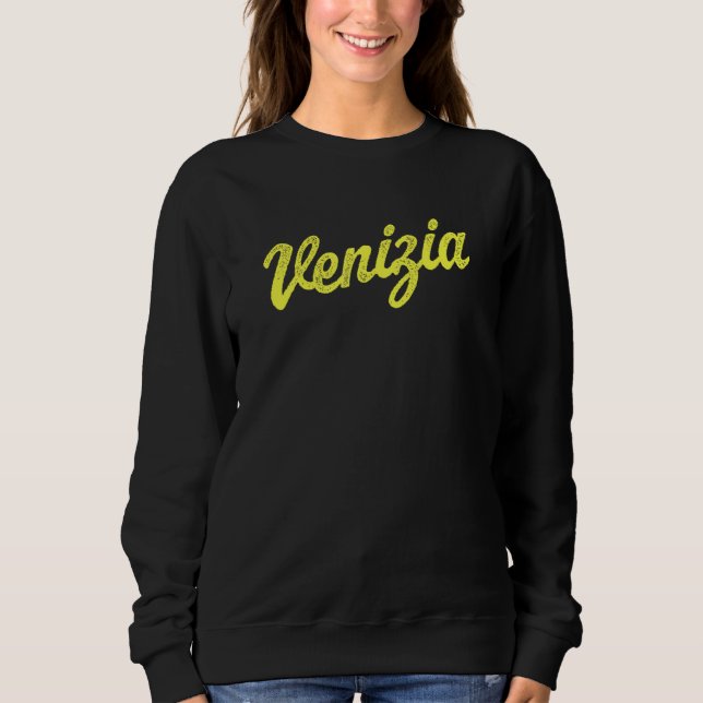 Venizia Italia Retro Script Venice Italy boys girl Sweatshirt (Front)